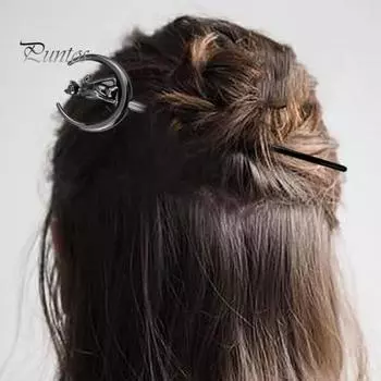 Готический коготь для волос для женщин и девушек, ретро-палочки для волос в форме летучей мыши и птицы, прочная черная заколка для волос в виде ворона, аксессуары для волос на Хэллоуин B