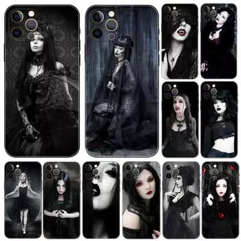 Готический красивый темный художественный красивый чехол для телефона для iPhone 2020se 6s 7 8 plus x 10 XR XS 11 12 13 mini pro MAX, черная задняя крышка из ТПУ iphone 5 5S SE 2016