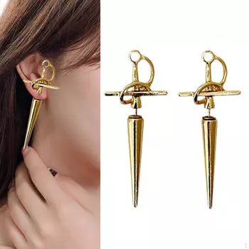 Готический меч серьги кинжал ретро стиль сплав ювелирные изделия на Хэллоуин золотой