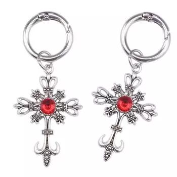 Готический металлический крест, клипса для обуви, молодежные украшения для обуви, стильные украшения для обуви, подходят для молодых законодателей моды красный