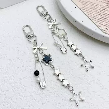 Готический милый телефонный брелок-подвеска в виде звезды, булавки, брелок-подвеска, кавайная цепочка для телефона из бисера, милая креативная сумка, украшения, аксессуары, подарки