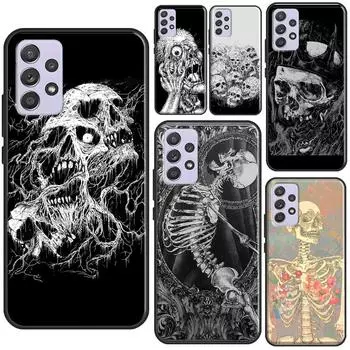 Готический модный чехол для телефона с черепом для Samsung A12 A22 A32 A42 A52 A72 A21S A52S A20e A31 A51 A71 A50 A70, чехол Samsung A10
