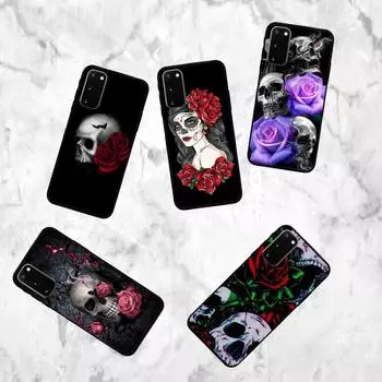 Готический модный чехол для телефона с черепом для Samsung Galaxy S7 Edge Plus S9 S20Plus S20ULTRA S10lite S225G S10 samsungS22plus5G