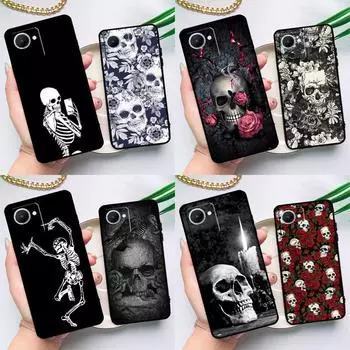 Готический модный чехол с черепом для Realme C55 C33 C31 C35 C30 C11 C15 C25s C21Y GT Neo 5 3T 2T 8 9 10 11 Pro Plus Realme C15