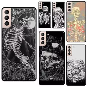 Готический модный чехол с черепом для Samsung Galaxy S21 S20 FE Note 20 S22 Ultra Note 10 S8 S9 S10 Plus, чехол для телефона Galaxy S8
