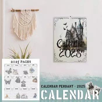Готический настенный календарь Witchcraft Gothic Castle Calendar