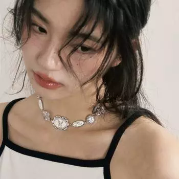 Готический панк-шарм милые подвески колье цепи женские серебряные бабочки письмо ожерелье ретро ожерелье