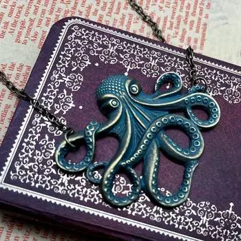 Готический стиль Осьминог Змея Сплава Кулон Ожерелье Ретро Дизайн Ювелирные Изделия Осьминога