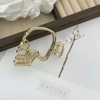 Готический Темный Черный Панк Стиль Заколка для Волос Череп для Женщин Акула Щипки Задняя Часть Головы Зажим для Волос Полые Аксессуары для Волос