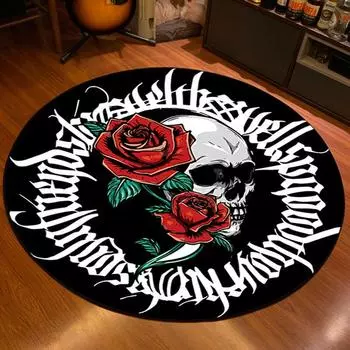 Готический темный ковер для гостиной, ужас, Хэллоуин, декоративный коврик, диван, журнальный столик, коврик для учебы, подвесная корзина, напольный коврик 60cm*60cm