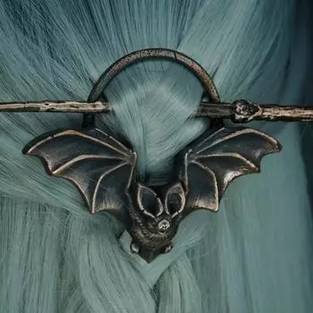 Готический Винтажный Заколка для волос Заколка для волос «летучая мышь» Металлическая шпилька для волос Держатель для хвоста Шиньон Аксессуары для укладки волос для женщин