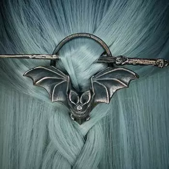 Готический Винтажный Заколка для волос Заколка для волос «летучая мышь» Металлическая шпилька для волос Держатель для хвоста Шиньон Аксессуары для укладки волос для женщин