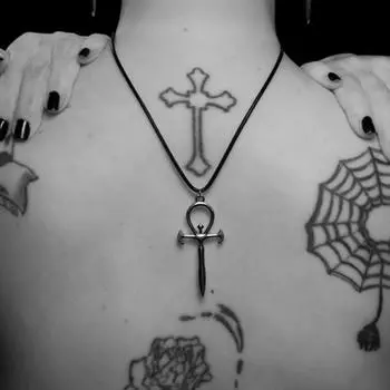 Готический вампирский кулон Анкх, таинственный амулет в стиле Дракулы