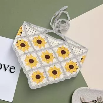 Готический вязаный крючком головной платок с цветочным узором на шнуровке, дышащий эластичный головной убор с растительным узором, аксессуары для волос легкие хаки