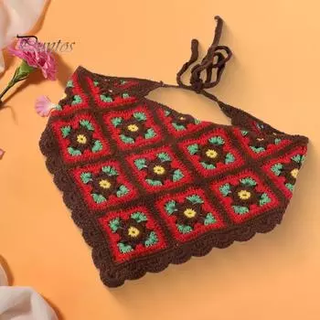 Готический вязаный крючком головной платок с цветочным узором на шнуровке, дышащий эластичный головной убор с растительным узором, аксессуары для волос розы красного