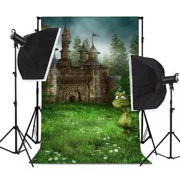 Готический Замок Магии Задний Фон, для Праздничных Вечеринок, Торжеств, Садовых Мероприятий, Декор Луны, Пасха, Хэллоуин 100x150cm