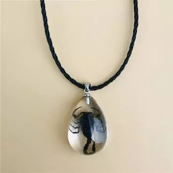 Готическое ожерелье из смолы со скорпионом для женщин, винтажное ожерелье с изображением насекомых, эстетические украшения