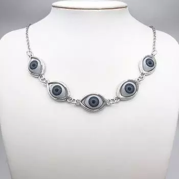 Готическое ожерелье Kpop сглаза для мужчин и женщин, кулон, колье, ожерелье, новые модные украшения, винтажные панк 1