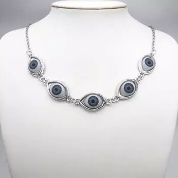 Готическое ожерелье Kpop сглаза для мужчин и женщин, кулон, колье, ожерелье, новые модные украшения, винтажные панк 1