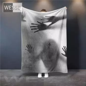 Готическое ужасное фланелевое одеяло для взрослых, одноместное двойное флисовое покрывало для кровати, теплое одеяло для дивана, декоративное одеяло, подарок на Хэллоуин 80x100cm