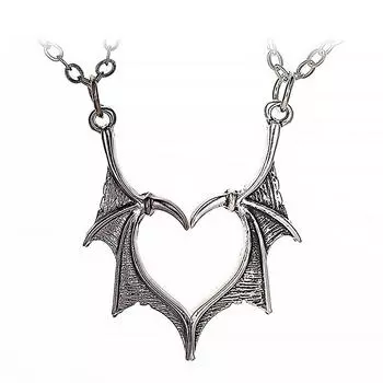 Готическое винтажное лаконичное ожерелье с крыльями, персонализированное ожерелье «Любовь для пары» 1 pcs серебряный