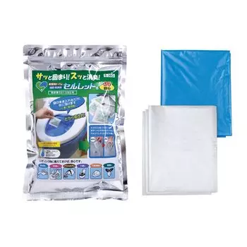 GOTO Аварийный туалет Cellulette 36 Использовать Набор Коагулянт Простой Туалет Отключение Воды Предотвращение Катастроф S-36F