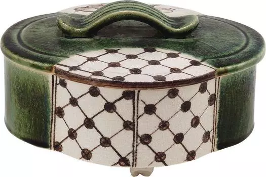 Goto Food Basket Green Length 20 x Width 22 x Height Oribe Mokumon Large Paper Box Size 12.4cm