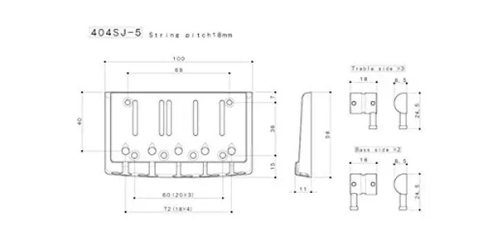 GOTOH bridge for bass [] 404SJ-5B