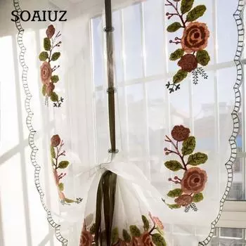 Готовая занавеска из хлопка и льна без перфорации, плавающее окно с подъемом римских жалюзи, затенение, пряжа для занавесок для перегородки гостиной 65x115cm белый