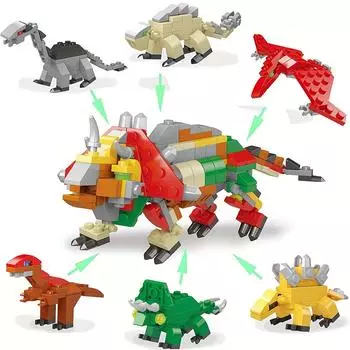 Готовые пасхальные яйца с динозаврами, строительные блоки, яйца-сюрпризы, игрушки для наполнителей корзин, сувениры на вечеринку, призовые игрушки для детей