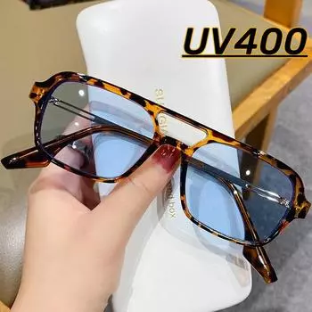 Готовые солнцезащитные очки с двойным лучом для женщин и мужчин 2024 года, новые персонализированные солнцезащитные очки UV400 для активного отдыха, винтажные спортивные очки с защитой от УФ-излучения gray pink