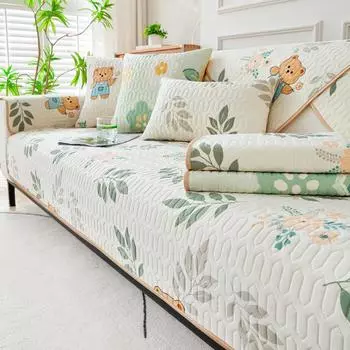 Готовый к продаже летний чехол для диванной подушки из латекса Ice Silk, создающий ощущение холода, с рисунком из мультфильма, дышащий и приятный для кожи чехол для дивана 70x70cm 1pc