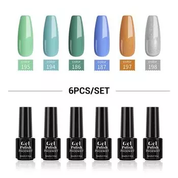 Готовый лак для ногтей Гель-лак для ногтей 5 мл Модный пастельный цвет телесного цвета УФ-гель-лак для ногтей Набор pengilat 198