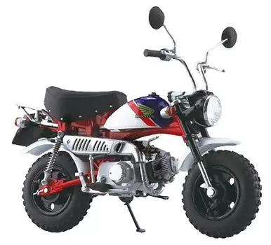 Готовый велосипед Aoshima Bunka Kyozaisha Skynet Honda Monkey Special Shasta White 1/12 (Триколор)