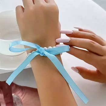 Готская лента с имитацией жемчуга, аксессуары с бантом, колье-колье, черный бархат, элегантное женское колье Ingemark bracelet розовый