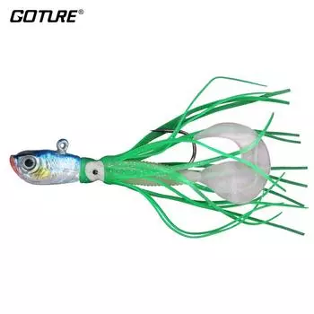 Goture 1 шт. 12 см 30 г рыболовная приманка металлическая свинцовая джиг-головка приманка для джиггинга юбки осьминога приманка для морской рыбалки