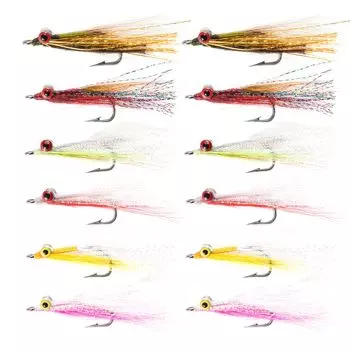 Goture Dry Fly Complete Fly Pack из 12 волосатых мушек для ловли форели в горах. Набор мушек Tenkara для ловли форели в соленой и пресной воде.