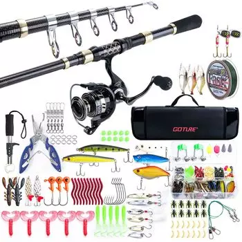 Goture Fishing Throwing Spinning Reel 3000 67 Lures 32 Types of For Ultra Waterproof Storage Bag and Japanese Instruction Manual Swing Throwing Small