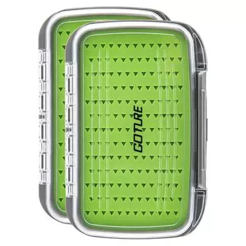 Goture Fly Box Водонепроницаемый двухсторонний чехол для мушек Kebari Чехол для хранения рыболовных снастей Combo Легкий тонкий прозрачный чехол для мушек Удобный в использовании водонепроницаемый чехол для рыбалки