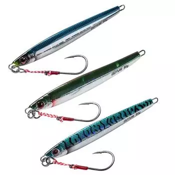 Goture Metal Jig Set 60g Long Jig Paravertical Offshore Jigging Seabass Red Sea Bream Yellowtail Kingfish Red Sea Bream Amberjack Spanish Mackerel Sea