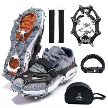 Goture Snow 19 Цепь из нержавеющей стали для обуви Удобная сумка для хранения Снежная гора Ледяной лед Высокая снежная гора Бесплатная быстрая установка кошек, шипов, зубцов,