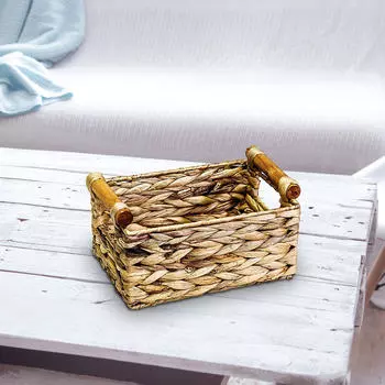 Gourd Grass Basket for Home Use, Ideal Cosmetic and Sundries Storage 26cmx18cmx13cm