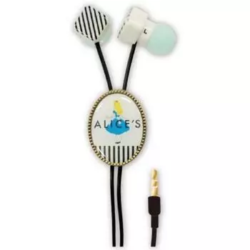 Gourmandies Disney Alice Stereo Earphones Black DN-345BK