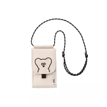 Gowell Nezumi no ANDY Travel Neck Shoulder Face Shoulder Neck Pouch Sacoche Smartphone Shoulder Neck Strap Pouch Neck Pouch Smartphone