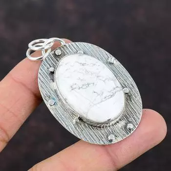 Подвеска из говлита Ювелирные изделия ручной работы Стерлинговое серебро 925 пробы Подвеска Ювелирные изделия из драгоценных камней Последний дизайн Подвеска для подарка на годовщину Совершенно новые ювелирные изделия