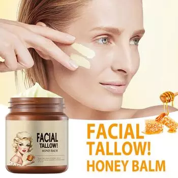 Говяжий жир, говяжий жир для кожи, увлажняющий крем для лица с жиром, органический говяжий жир без запаха, крем для лица с взбитым жиром от коров травяного откорма, 110 г One Size белый