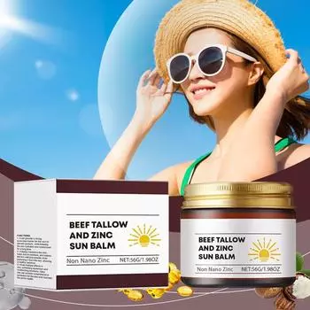 Говяжий жир и солнцезащитный бальзам, увлажняющий защитный крем с жиром, для наружного применения, питательный, увлажняющий, мягкая и нежная изоляция