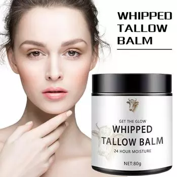 Говяжий жир, пчелиный воск и мед, увлажняющий и ухаживающий крем для лица и тела 80 г белый