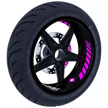 Gp Racing Design Rose Pink Inner Rim Tape Wheel Stripes Decals Sticker CinarExtreme