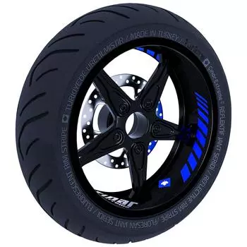 Gp Racing Design Светоотражающая синяя внутренняя ободная лента с полосками для колес Наклейка CinarExtreme